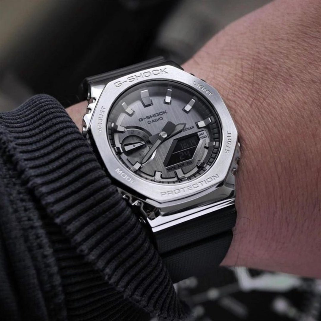 CASIO G-SHOCK GM 2100 SILVER BLACK PREMIUM QUALITY WATCH - Image 3
