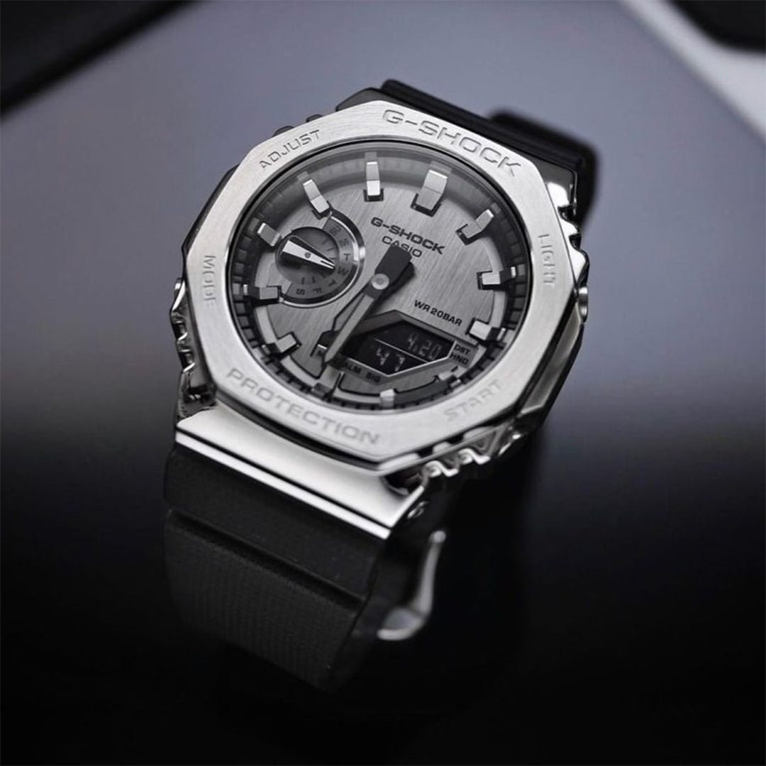 CASIO G-SHOCK GM 2100 SILVER BLACK PREMIUM QUALITY WATCH - Image 5