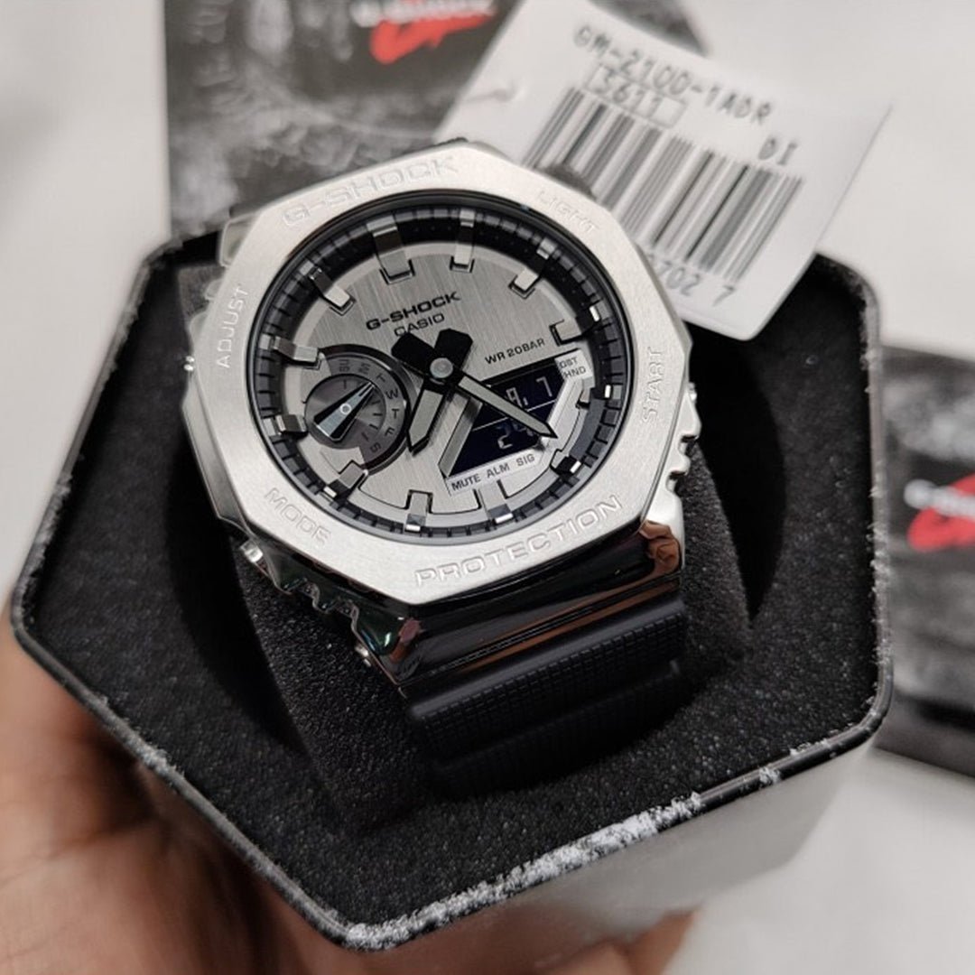 CASIO G-SHOCK GM 2100 SILVER BLACK PREMIUM QUALITY WATCH - Image 6