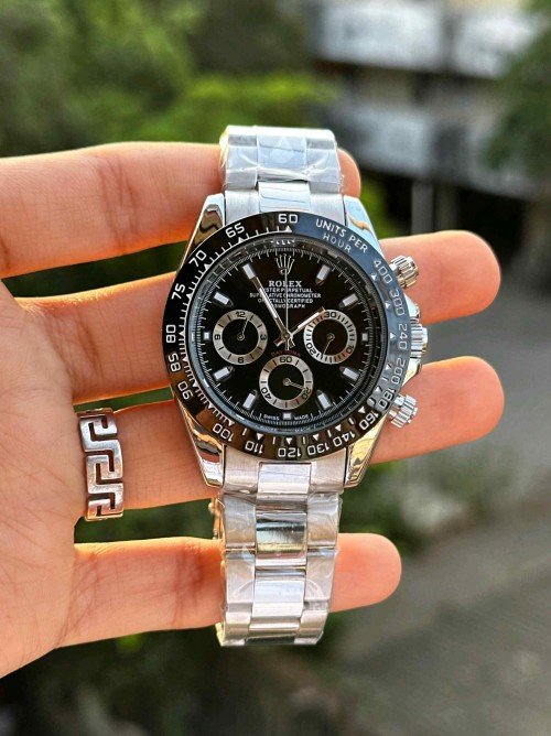 ROLEX_ OYSTER PERPETUAL DAYTONA SILVER BLACK - Image 2
