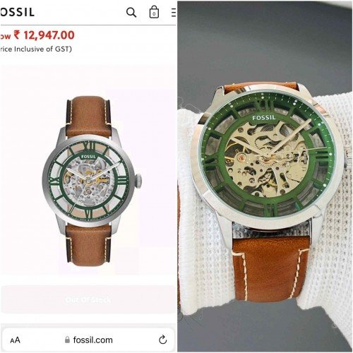 FOSSIL_TOWNSMAN BROWN SILVER GREEN DAIL - Image 5