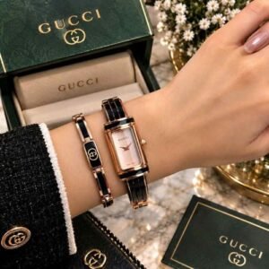 GUCCI LADIES BRACELET WATCH ROSE BLACK
